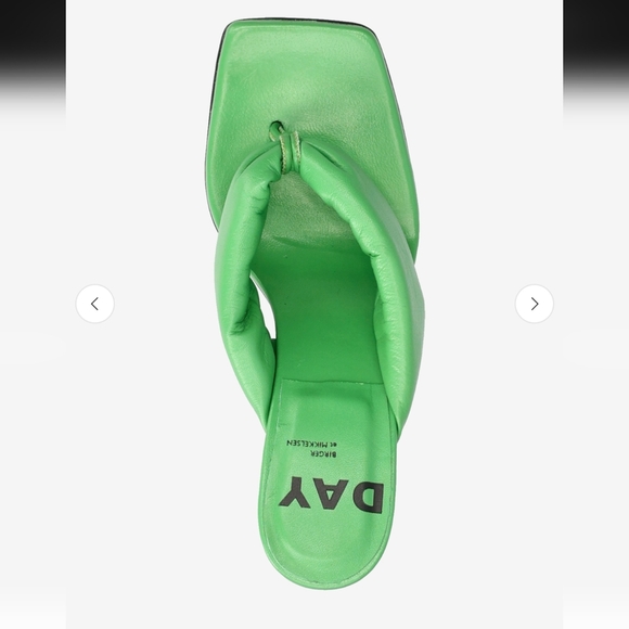 Day Birger et Mikkelsen Nathalie- Strap Sandal (bright green leather heels) - Picture 14 of 14